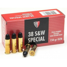 Munición Fiocchi 38 S& W Special Punta Plomo 158 Grains